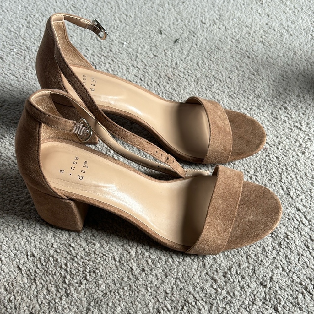 Nude target heels